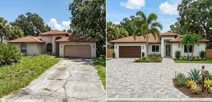 Real ADU project — before and after