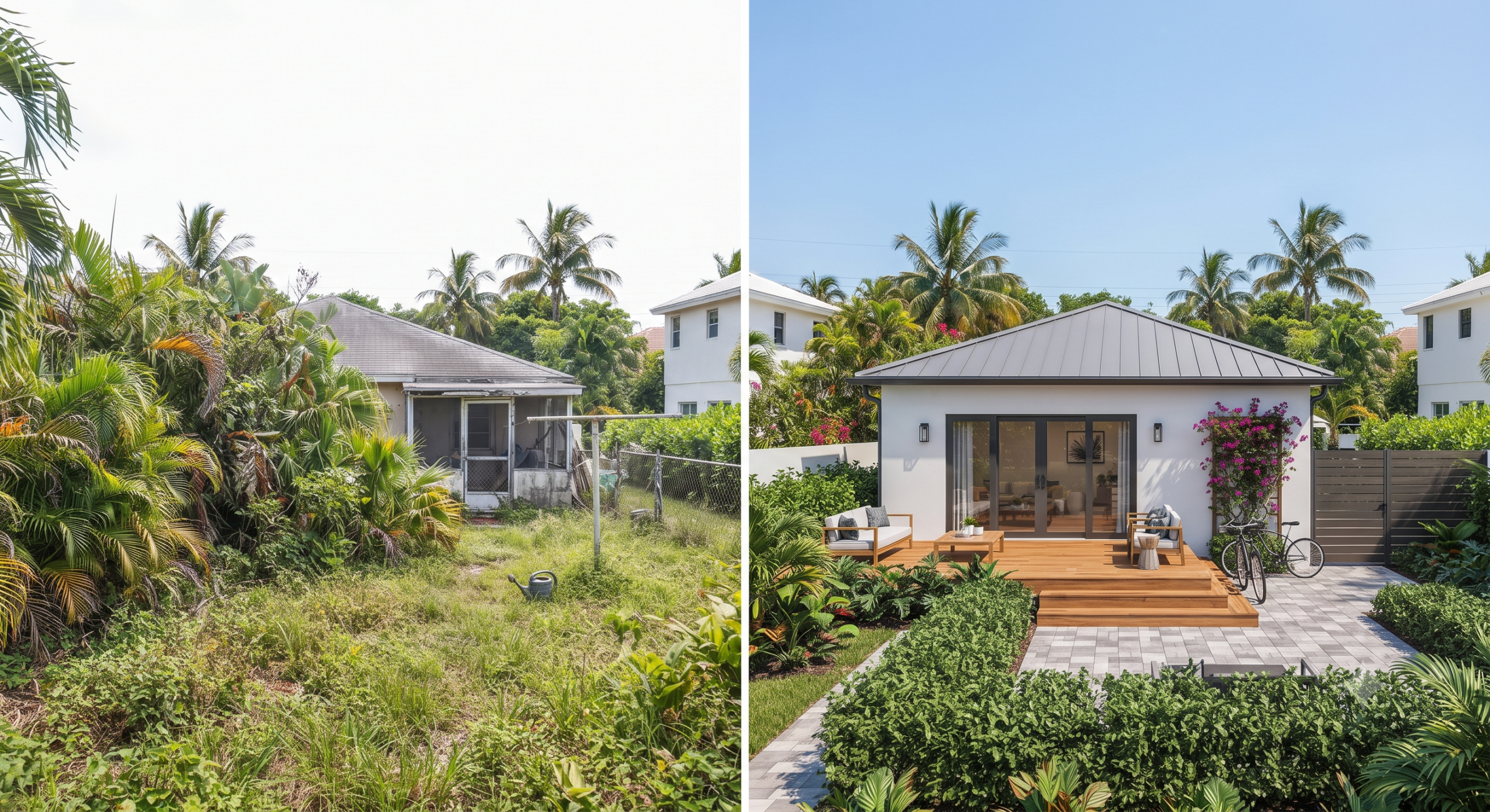 Real ADU project — before and after